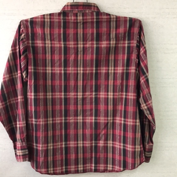 Vintage Wrangler Shirt Pearl Snap Front Men’s XL Plaid Long Sleeve Western - Picture 6 of 11